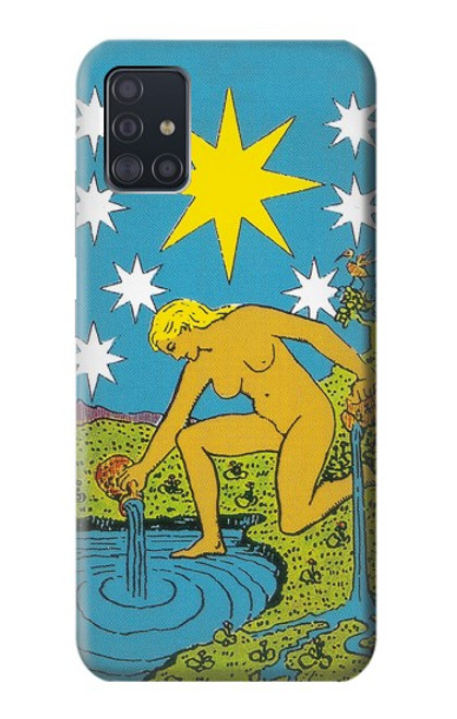 W3744 Tarot Card The Star Hülle Schutzhülle Taschen und Leder Flip für Samsung Galaxy A51 5G