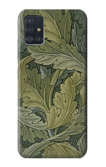 W3790 William Morris Acanthus Leaves Hülle Schutzhülle Taschen und Leder Flip für Samsung Galaxy A51 5G