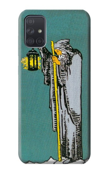W3741 Tarot Card The Hermit Hülle Schutzhülle Taschen und Leder Flip für Samsung Galaxy A71 5G