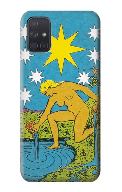 W3744 Tarot Card The Star Hülle Schutzhülle Taschen und Leder Flip für Samsung Galaxy A71 5G