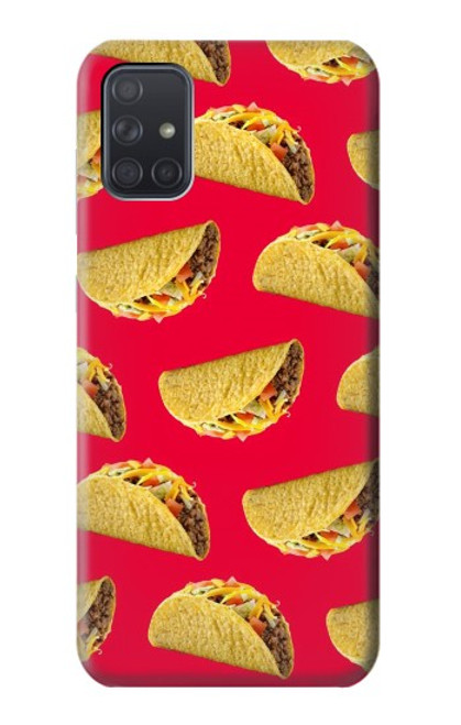 W3755 Mexican Taco Tacos Hülle Schutzhülle Taschen und Leder Flip für Samsung Galaxy A71 5G