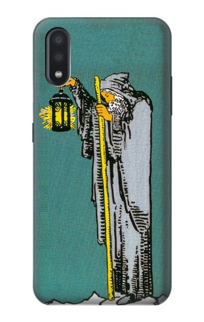 W3741 Tarot Card The Hermit Hülle Schutzhülle Taschen und Leder Flip für Samsung Galaxy A01