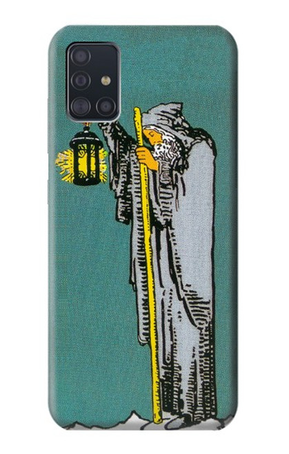 W3741 Tarot Card The Hermit Hülle Schutzhülle Taschen und Leder Flip für Samsung Galaxy A51