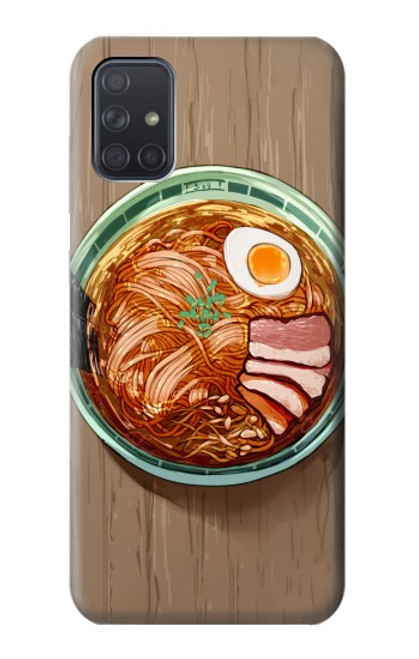 W3756 Ramen Noodles Hülle Schutzhülle Taschen und Leder Flip für Samsung Galaxy A71