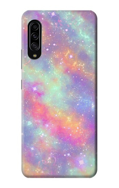 W3706 Pastel Rainbow Galaxy Pink Sky Hülle Schutzhülle Taschen und Leder Flip für Samsung Galaxy A90 5G