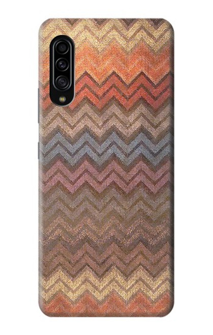 W3752 Zigzag Fabric Pattern Graphic Printed Hülle Schutzhülle Taschen und Leder Flip für Samsung Galaxy A90 5G