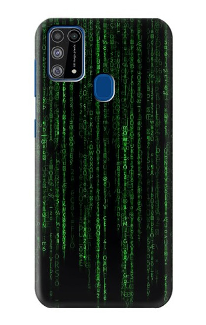 W3668 Binary Code Hülle Schutzhülle Taschen und Leder Flip für Samsung Galaxy M31