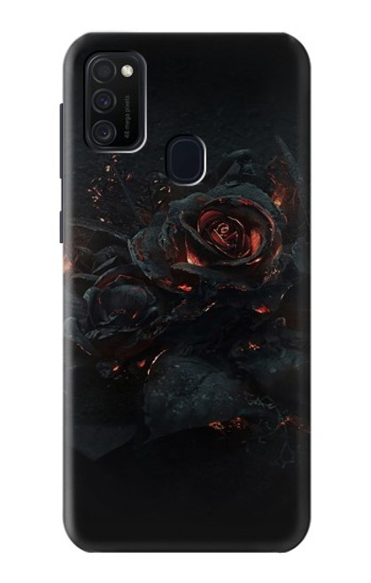 W3672 Burned Rose Hülle Schutzhülle Taschen und Leder Flip für Samsung Galaxy M21