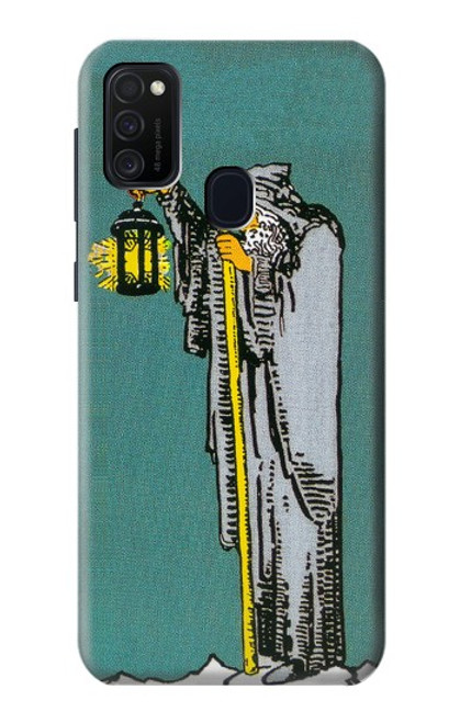 W3741 Tarot Card The Hermit Hülle Schutzhülle Taschen und Leder Flip für Samsung Galaxy M21