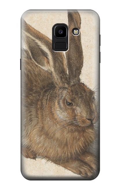 W3781 Albrecht Durer Young Hare Hülle Schutzhülle Taschen und Leder Flip für Samsung Galaxy J6 (2018)