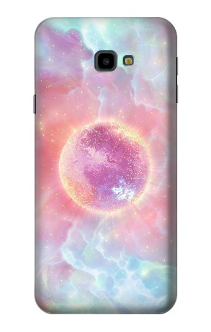 W3709 Pink Galaxy Hülle Schutzhülle Taschen und Leder Flip für Samsung Galaxy J4+ (2018), J4 Plus (2018)