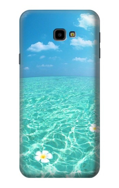 W3720 Summer Ocean Beach Hülle Schutzhülle Taschen und Leder Flip für Samsung Galaxy J4+ (2018), J4 Plus (2018)