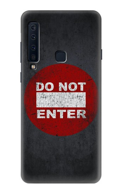 W3683 Do Not Enter Hülle Schutzhülle Taschen und Leder Flip für Samsung Galaxy A9 (2018), A9 Star Pro, A9s