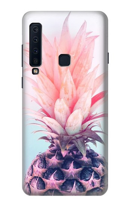 W3711 Pink Pineapple Hülle Schutzhülle Taschen und Leder Flip für Samsung Galaxy A9 (2018), A9 Star Pro, A9s