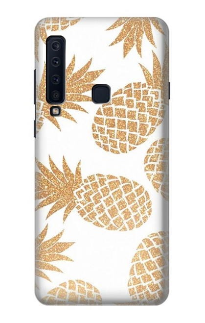 W3718 Seamless Pineapple Hülle Schutzhülle Taschen und Leder Flip für Samsung Galaxy A9 (2018), A9 Star Pro, A9s