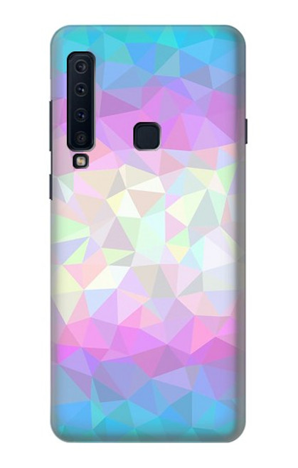 W3747 Trans Flag Polygon Hülle Schutzhülle Taschen und Leder Flip für Samsung Galaxy A9 (2018), A9 Star Pro, A9s