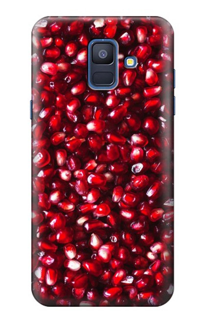 W3757 Pomegranate Hülle Schutzhülle Taschen und Leder Flip für Samsung Galaxy A6 (2018)