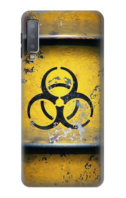 W3669 Biological Hazard Tank Graphic Hülle Schutzhülle Taschen und Leder Flip für Samsung Galaxy A7 (2018)
