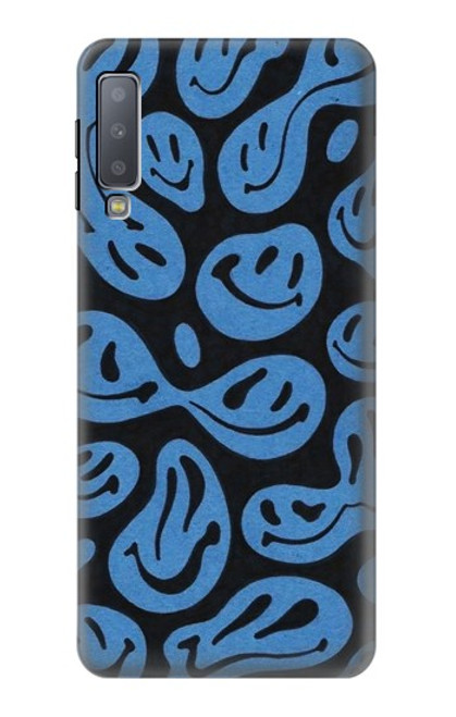 W3679 Cute Ghost Pattern Hülle Schutzhülle Taschen und Leder Flip für Samsung Galaxy A7 (2018)