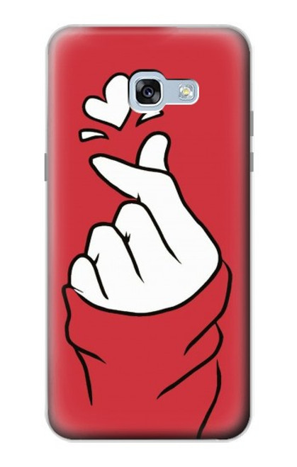 W3701 Mini Heart Love Sign Hülle Schutzhülle Taschen und Leder Flip für Samsung Galaxy A5 (2017)