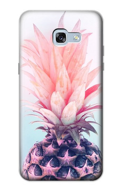 W3711 Pink Pineapple Hülle Schutzhülle Taschen und Leder Flip für Samsung Galaxy A5 (2017)