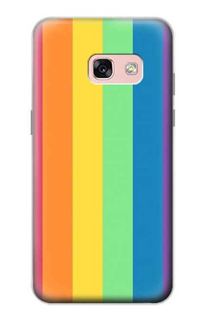 W3699 LGBT Pride Hülle Schutzhülle Taschen und Leder Flip für Samsung Galaxy A3 (2017)