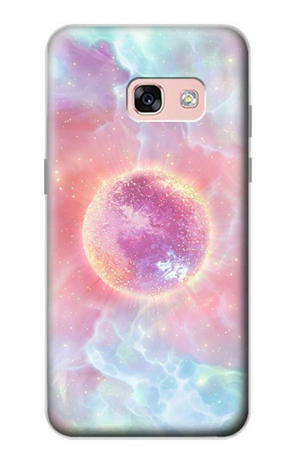 W3709 Pink Galaxy Hülle Schutzhülle Taschen und Leder Flip für Samsung Galaxy A3 (2017)