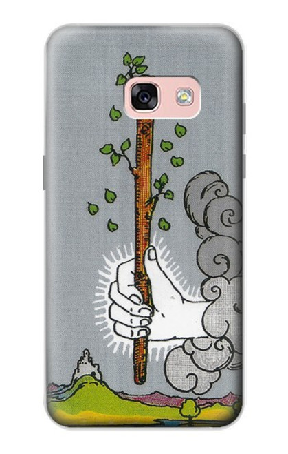 W3723 Tarot Card Age of Wands Hülle Schutzhülle Taschen und Leder Flip für Samsung Galaxy A3 (2017)