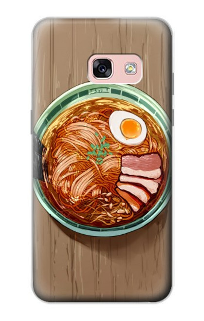 W3756 Ramen Noodles Hülle Schutzhülle Taschen und Leder Flip für Samsung Galaxy A3 (2017)