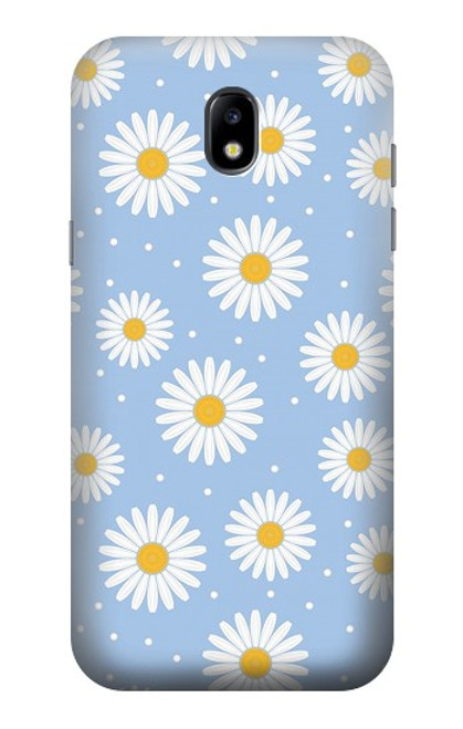 W3681 Daisy Flowers Pattern Hülle Schutzhülle Taschen und Leder Flip für Samsung Galaxy J5 (2017) EU Version