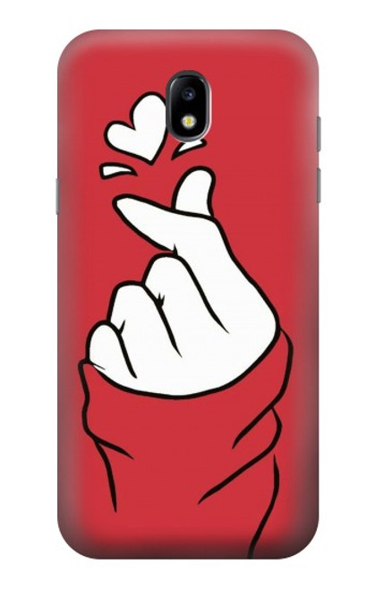 W3701 Mini Heart Love Sign Hülle Schutzhülle Taschen und Leder Flip für Samsung Galaxy J5 (2017) EU Version