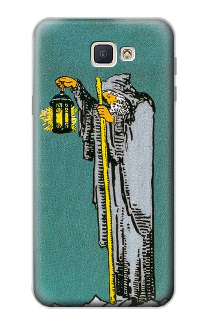 W3741 Tarot Card The Hermit Hülle Schutzhülle Taschen und Leder Flip für Samsung Galaxy J7 Prime (SM-G610F)
