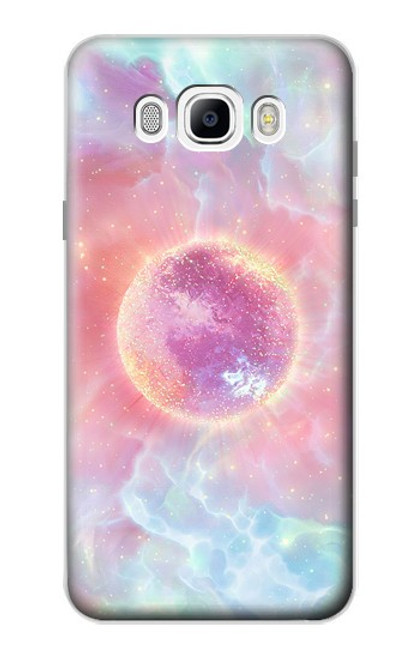 W3709 Pink Galaxy Hülle Schutzhülle Taschen und Leder Flip für Samsung Galaxy J7 (2016)