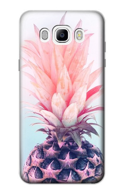 W3711 Pink Pineapple Hülle Schutzhülle Taschen und Leder Flip für Samsung Galaxy J7 (2016)