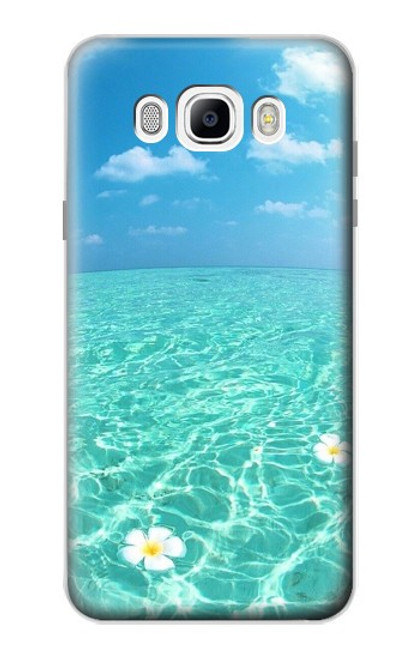 W3720 Summer Ocean Beach Hülle Schutzhülle Taschen und Leder Flip für Samsung Galaxy J7 (2016)