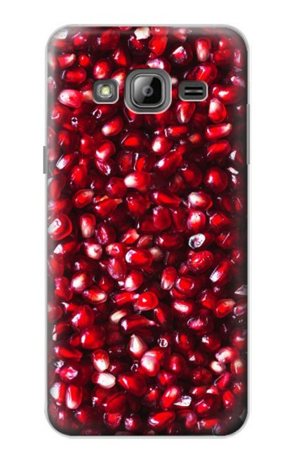 W3757 Pomegranate Hülle Schutzhülle Taschen und Leder Flip für Samsung Galaxy J3 (2016)