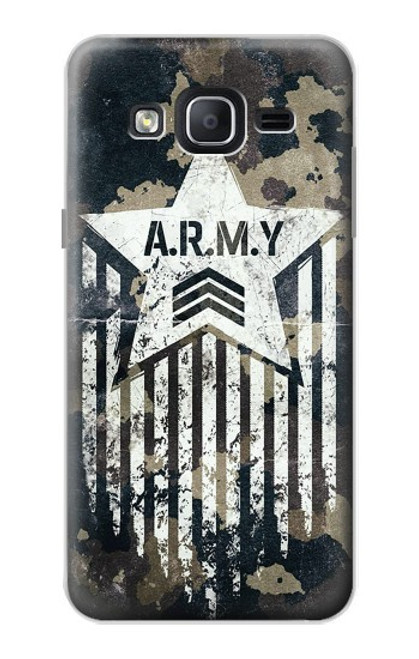 W3666 Army Camo Camouflage Hülle Schutzhülle Taschen und Leder Flip für Samsung Galaxy On5