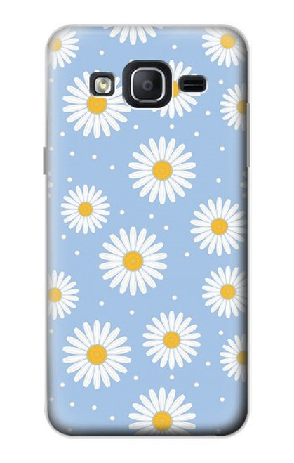 W3681 Daisy Flowers Pattern Hülle Schutzhülle Taschen und Leder Flip für Samsung Galaxy On5