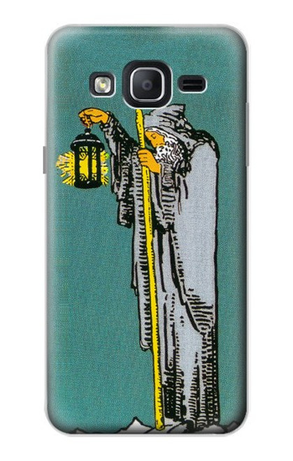 W3741 Tarot Card The Hermit Hülle Schutzhülle Taschen und Leder Flip für Samsung Galaxy On5