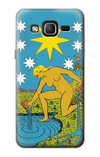 W3744 Tarot Card The Star Hülle Schutzhülle Taschen und Leder Flip für Samsung Galaxy On5