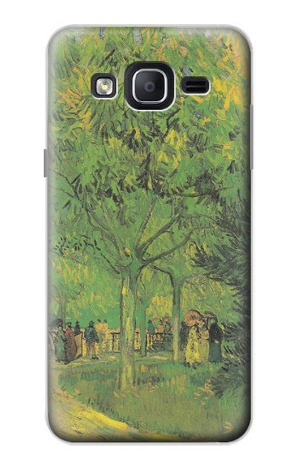W3748 Van Gogh A Lane in a Public Garden Hülle Schutzhülle Taschen und Leder Flip für Samsung Galaxy On5