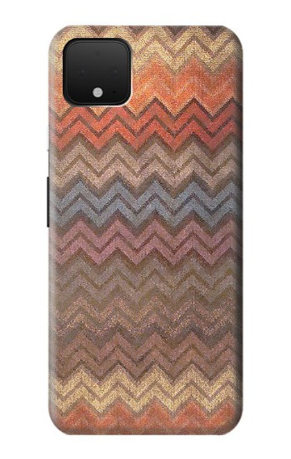 W3752 Zigzag Fabric Pattern Graphic Printed Hülle Schutzhülle Taschen und Leder Flip für Google Pixel 4