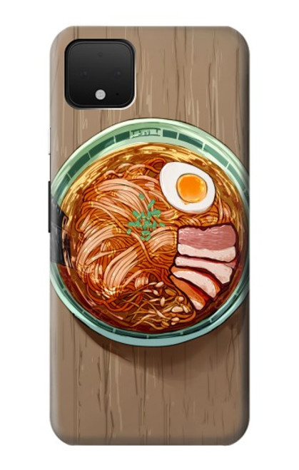 W3756 Ramen Noodles Hülle Schutzhülle Taschen und Leder Flip für Google Pixel 4