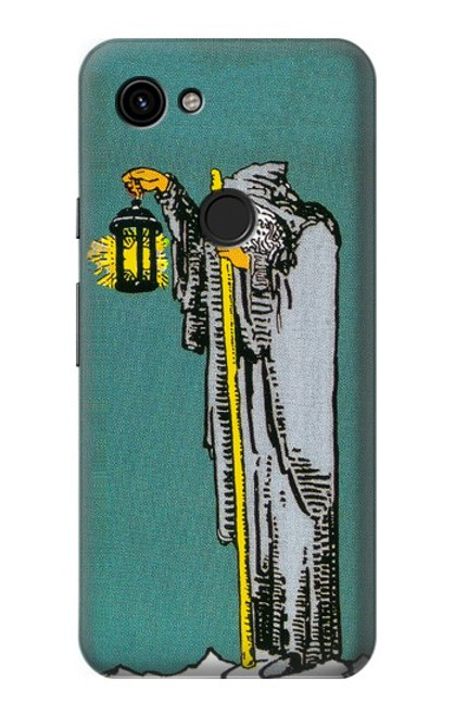W3741 Tarot Card The Hermit Hülle Schutzhülle Taschen und Leder Flip für Google Pixel 3a