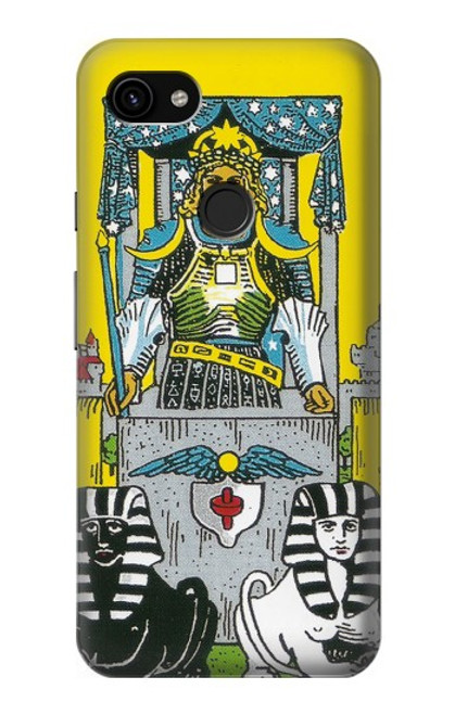 W3739 Tarot Card The Chariot Hülle Schutzhülle Taschen und Leder Flip für Google Pixel 3a XL