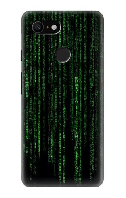 W3668 Binary Code Hülle Schutzhülle Taschen und Leder Flip für Google Pixel 3