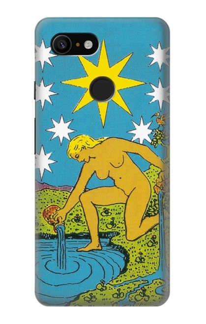 W3744 Tarot Card The Star Hülle Schutzhülle Taschen und Leder Flip für Google Pixel 3