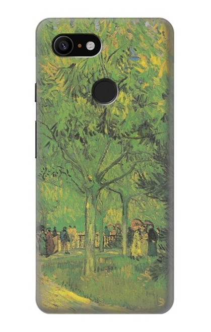 W3748 Van Gogh A Lane in a Public Garden Hülle Schutzhülle Taschen und Leder Flip für Google Pixel 3