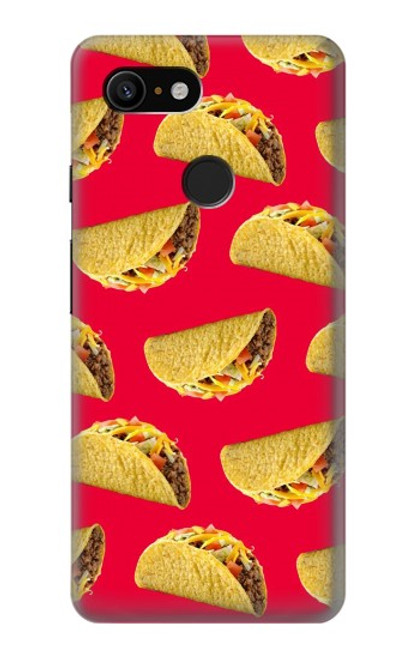 W3755 Mexican Taco Tacos Hülle Schutzhülle Taschen und Leder Flip für Google Pixel 3