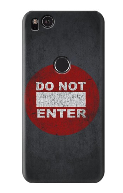 W3683 Do Not Enter Hülle Schutzhülle Taschen und Leder Flip für Google Pixel 2